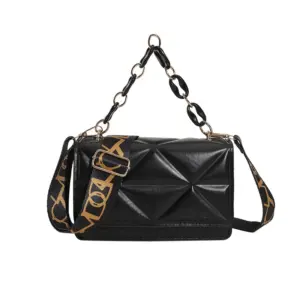 Bolsos de hombro grandes de invierno para mujer, bolsos cruzados de cuero PU con estampado de piedras, bolsos de mano de marca color rosa, cadenas, bolsos de mano tipo shopper