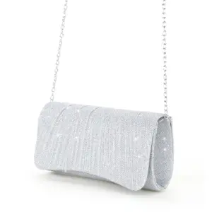 Bolso bandolera brillante para mujer, elegante bolso de hombro con brillo, bolso de mano con cadena a la moda, bolso de mano elegante para mujer, bolso de mano para boda y noche