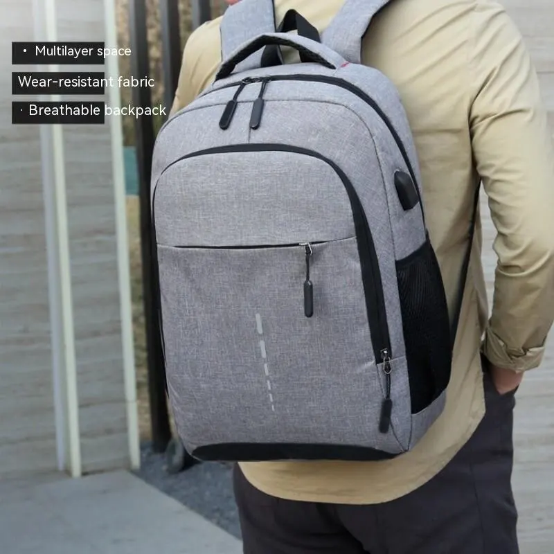 Mochila para hombre, de gran capacidad, sencilla, de moda, para viajes, para mujer, para estudiantes, para ordenador - Imagen 3