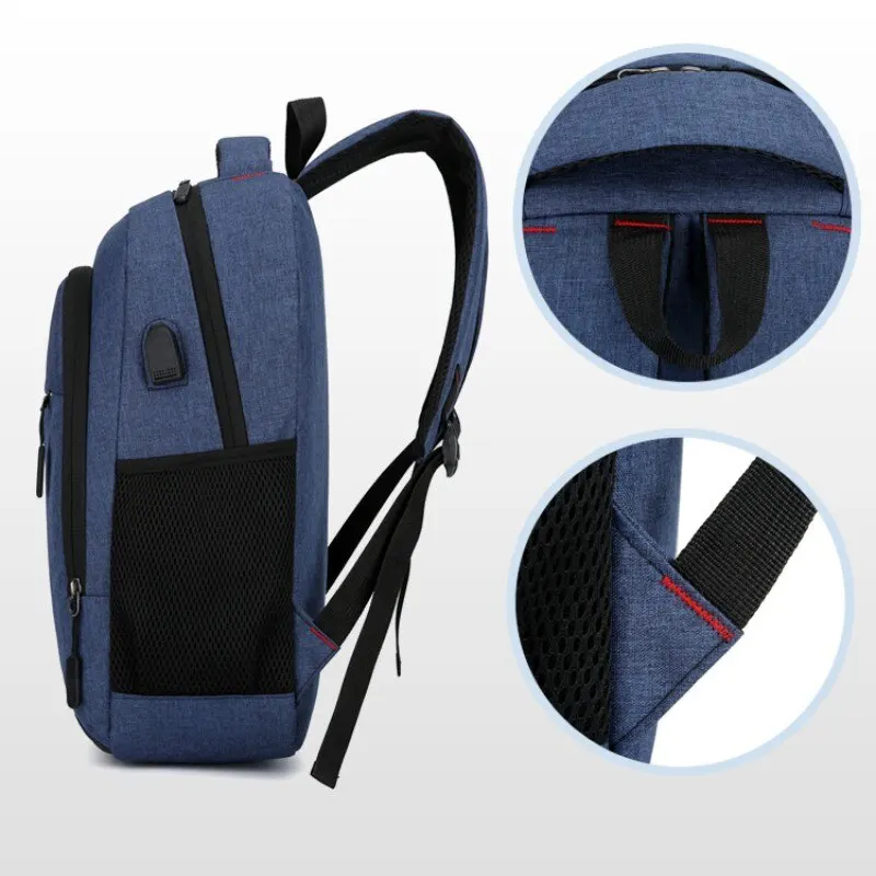 Mochila para hombre, de gran capacidad, sencilla, de moda, para viajes, para mujer, para estudiantes, para ordenador - Imagen 4