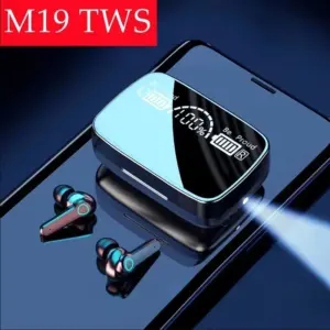 Auriculares TWS M19, auriculares inalámbricos con Control táctil inteligente, compatibles con Bluetooth, pantalla LED resistente al agua con micrófono